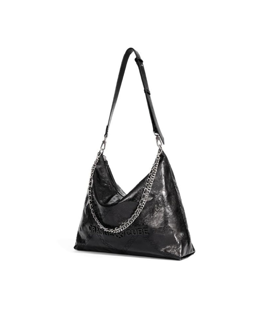 Orange Cube Black Metropolitan Crossbody Bag