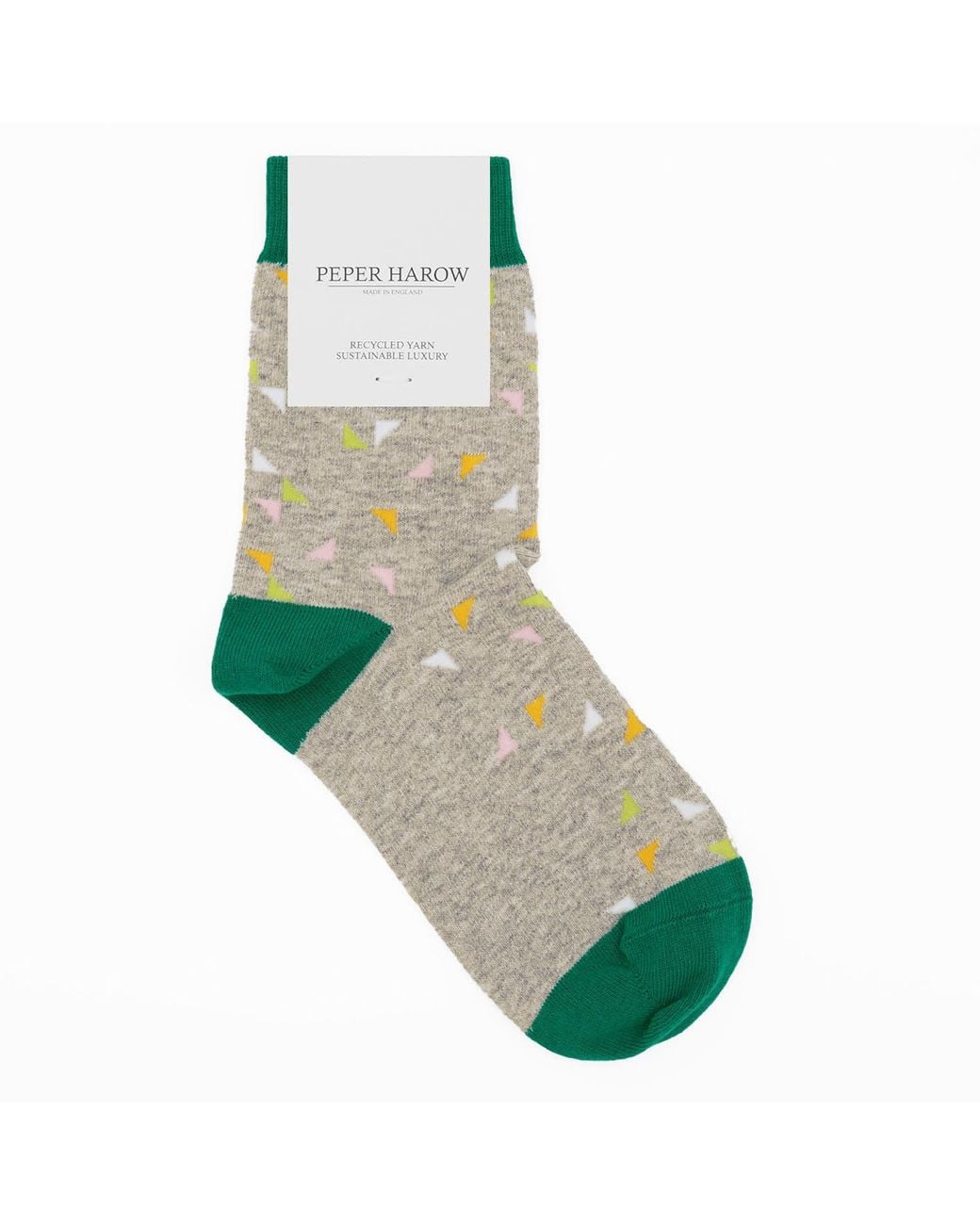 Peper Harow - Made in England Green Trilateral Socks –