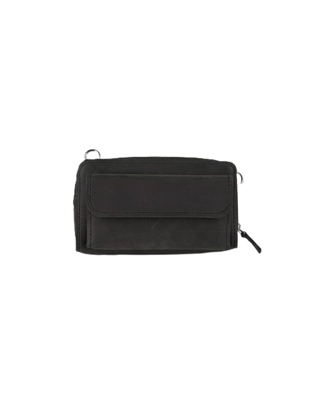 Springmoonatelier Black Handmade Leather Crossbody Bag