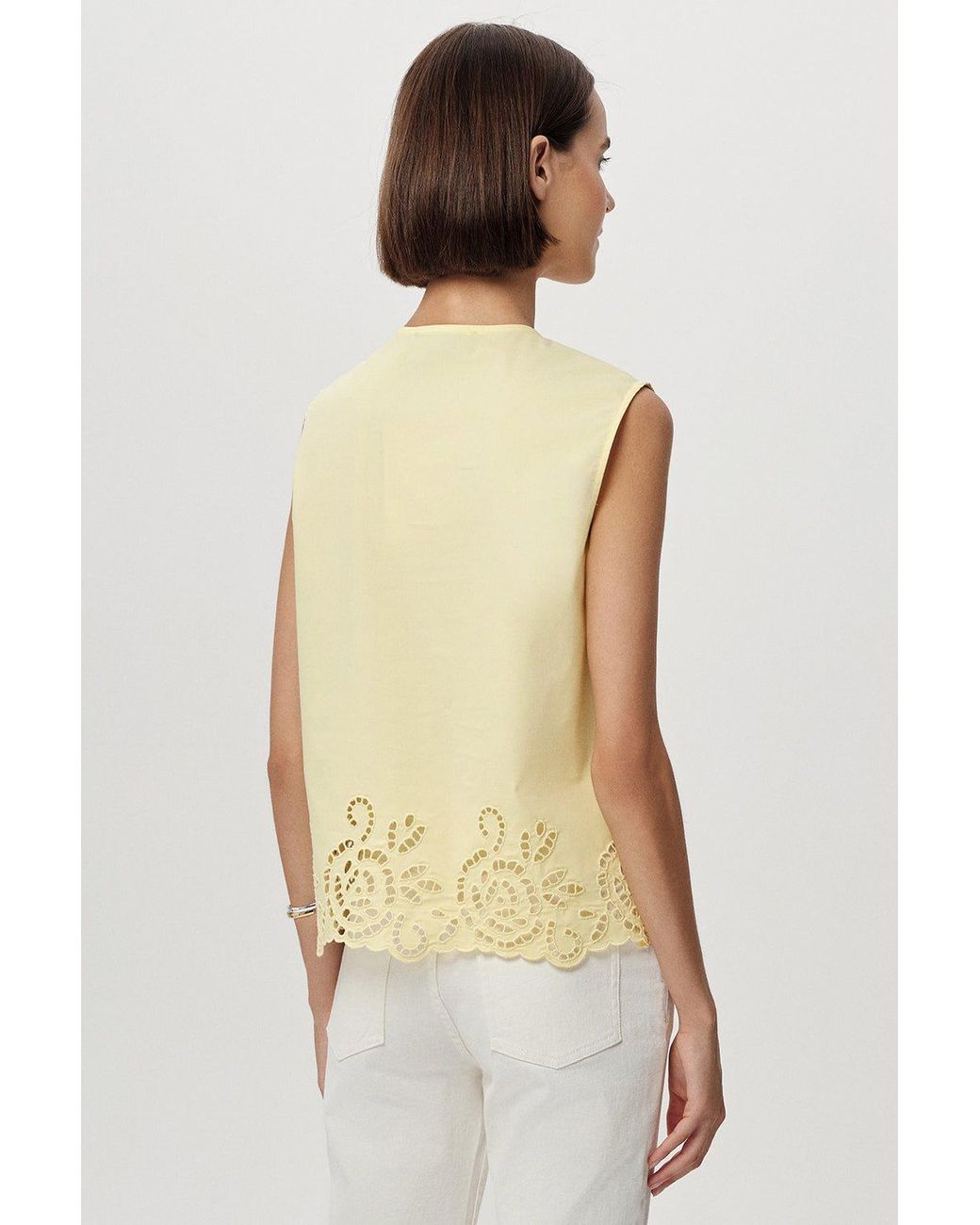 Exquise Yellow Adrianne Sleeveless Blouse