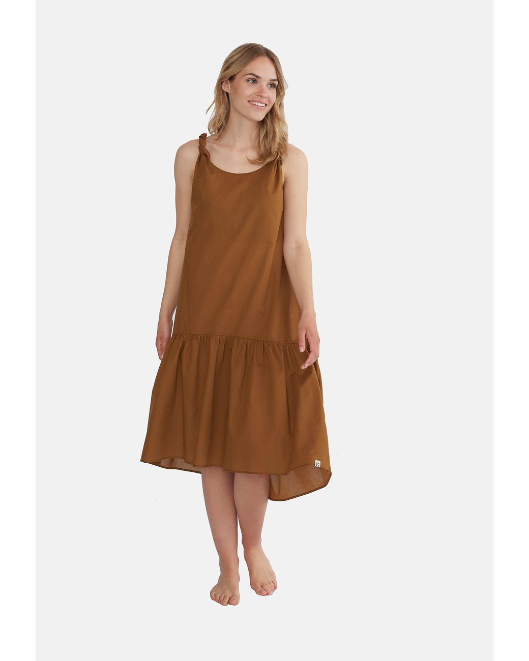 GROBUND Brown The Dagmar Dress