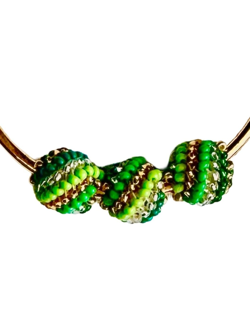 Iliana Arrazola Metallic Magic Ball Bracelet, Glass Beads, Beaded Jewelry