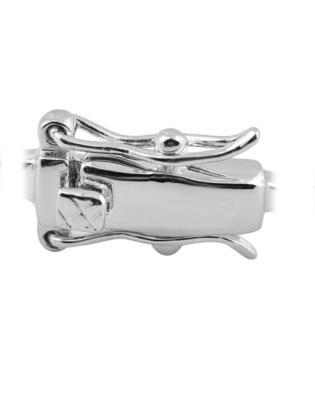 Genevive Jewelry Metallic Sterling Plated With Clear Cubic Zirconia Square Shapes Bracelet