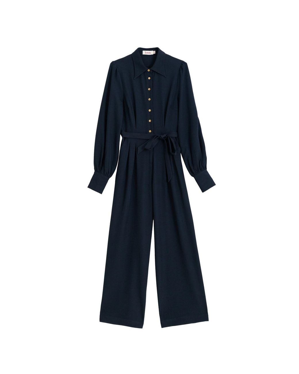 Louche Blue Yves Long Sleeve Jumpsuit