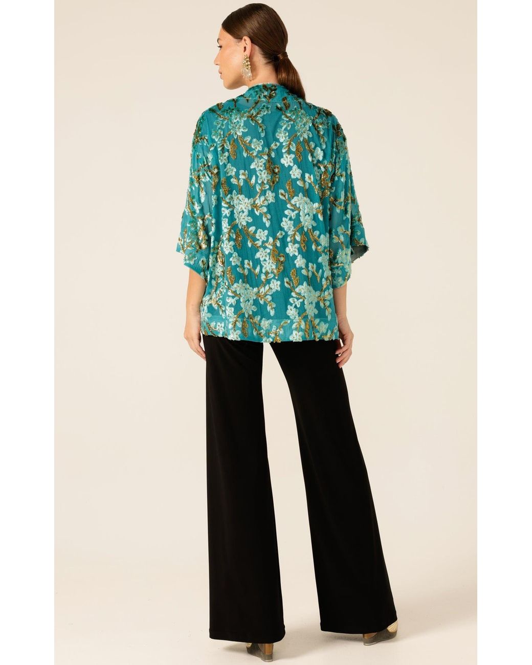 SACHA DRAKE Green Blossom Kimono