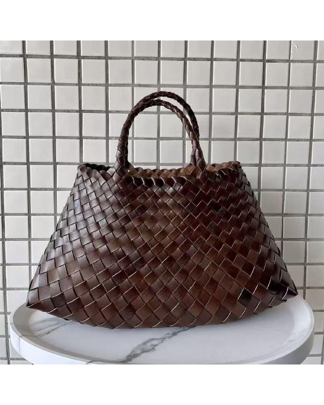Rimini Orange Hand Woven Tote 'Adelina'