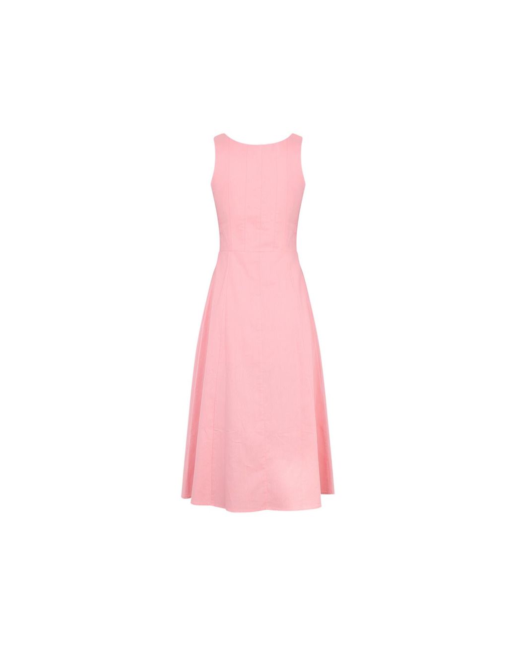 Zetaye Pink Celeste Linen Cotton Midi Mini Dress