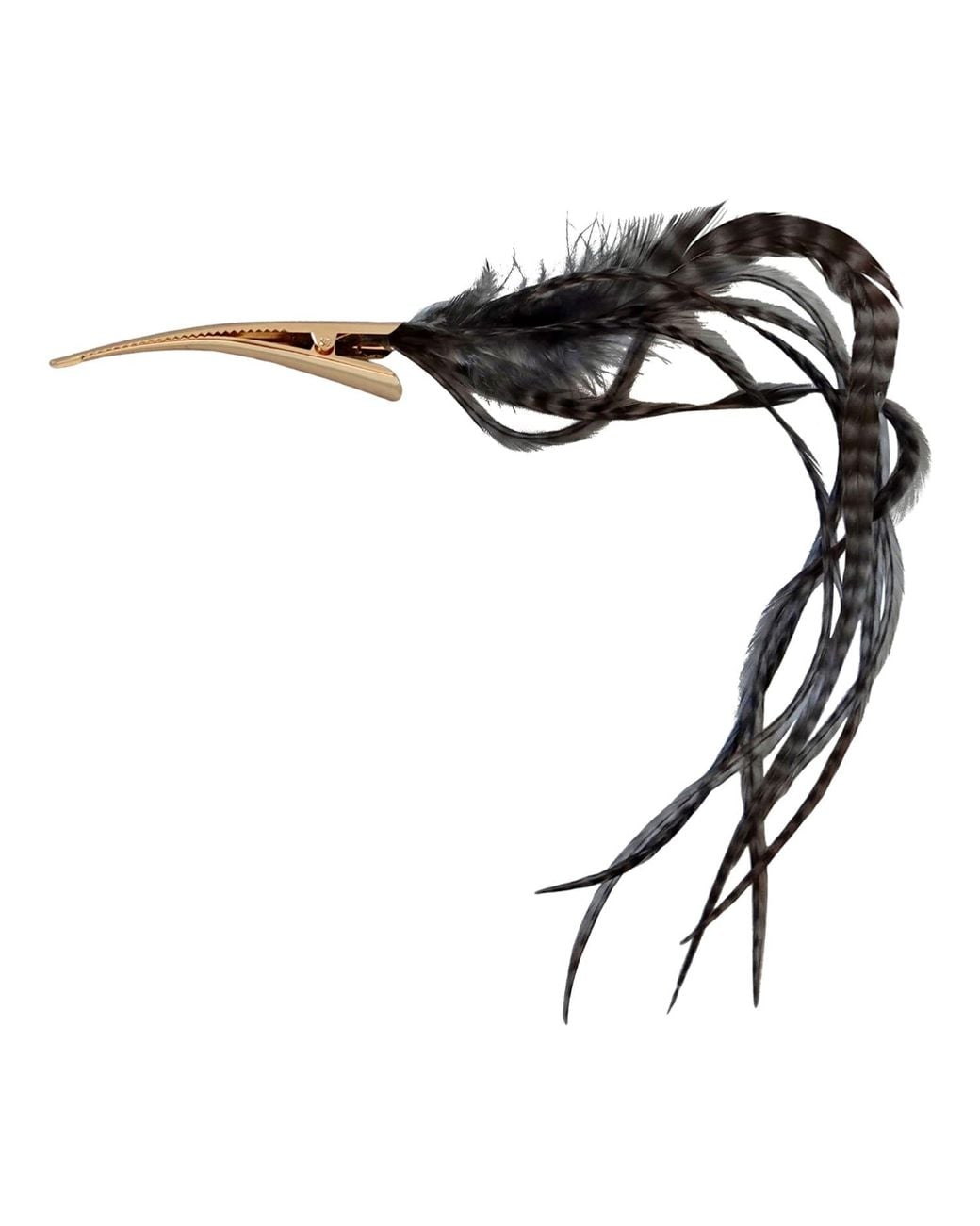 Romer Millinery Black Feather Clips For Hair, Hat, Turban & Lapel & Smokey