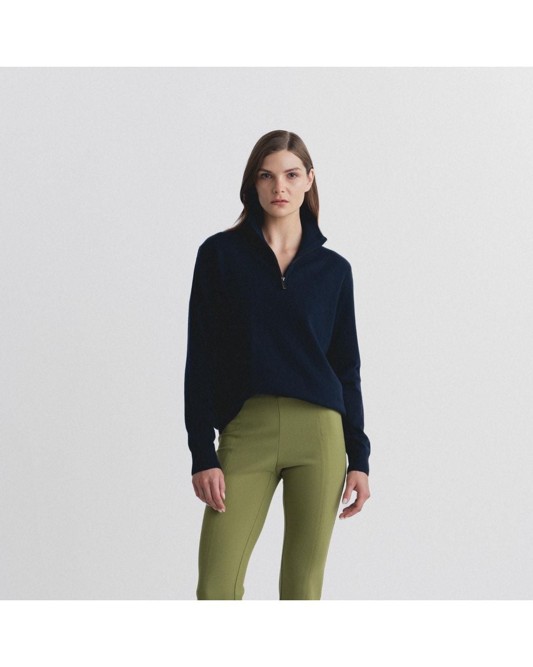Lindsay Nicholas New York Blue Drew Sweater