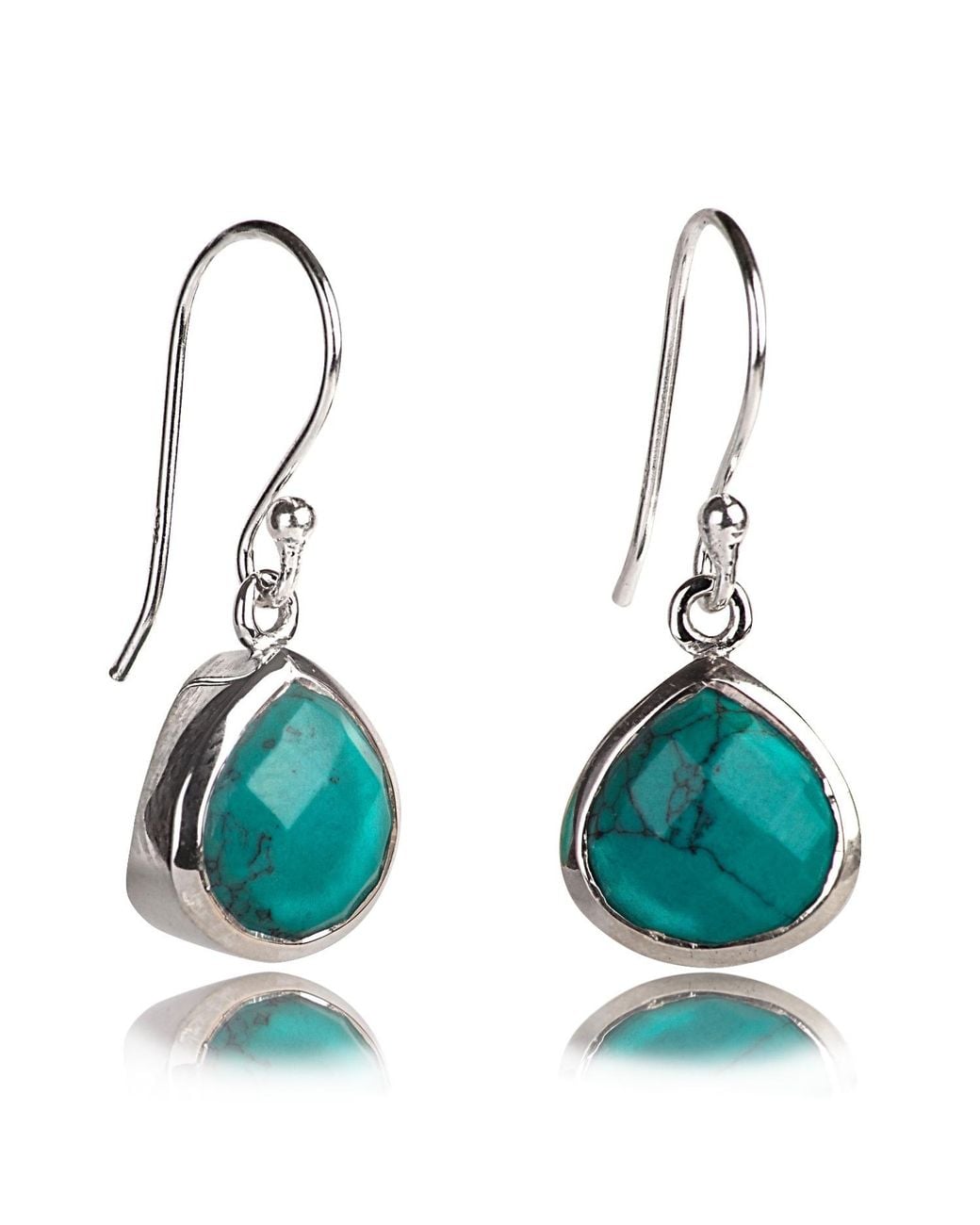 The Jewellery Store London Blue Pear-Shaped Earrings