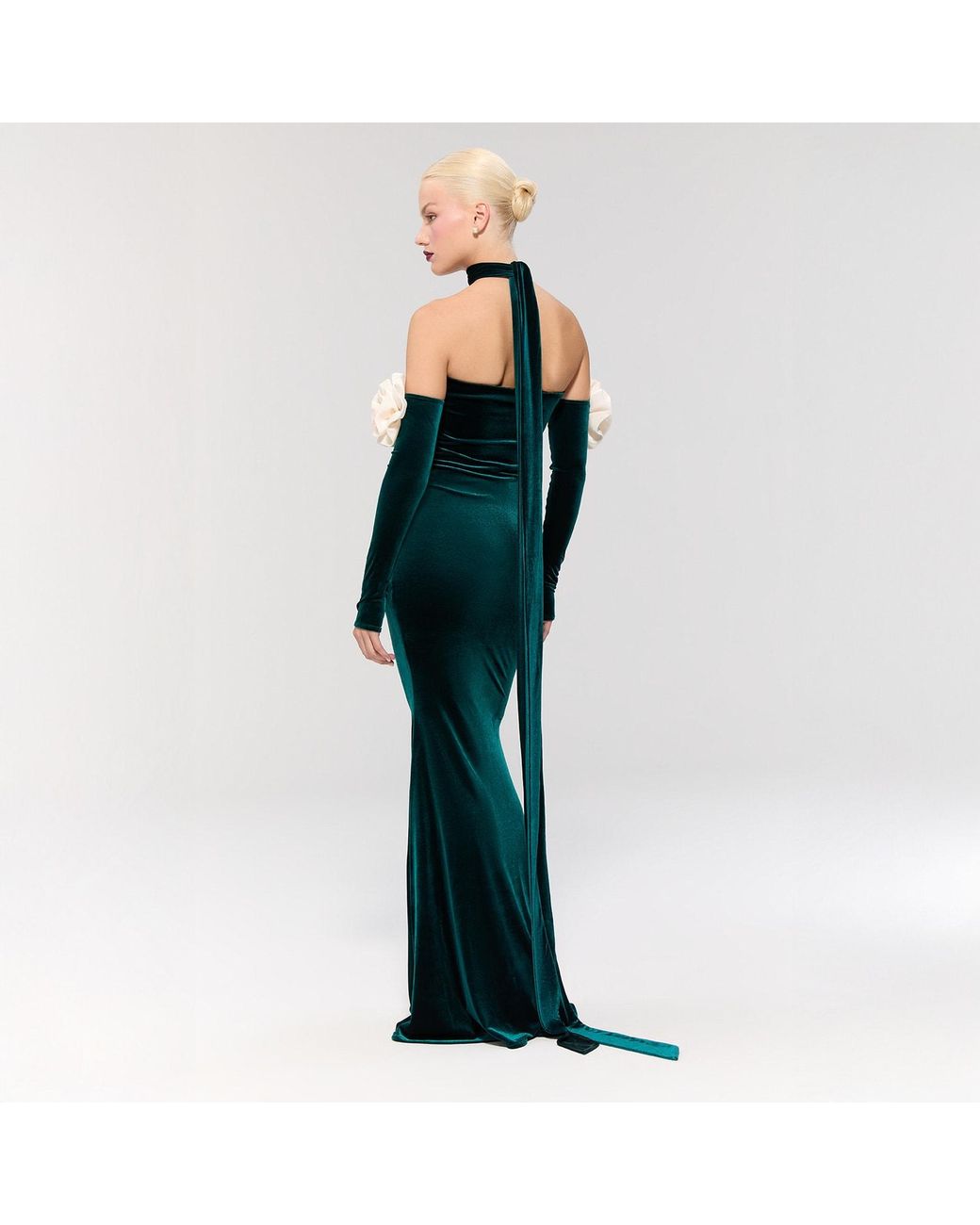 Nur Karaata Black Versailles Rose Gown