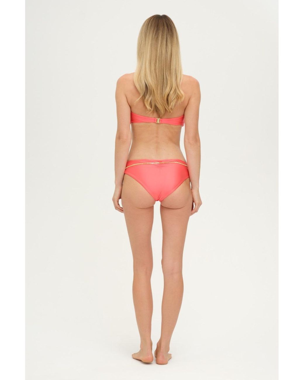 Adriana Pappas Designs Red Riviera Bottoms With Chain Coral Quartz