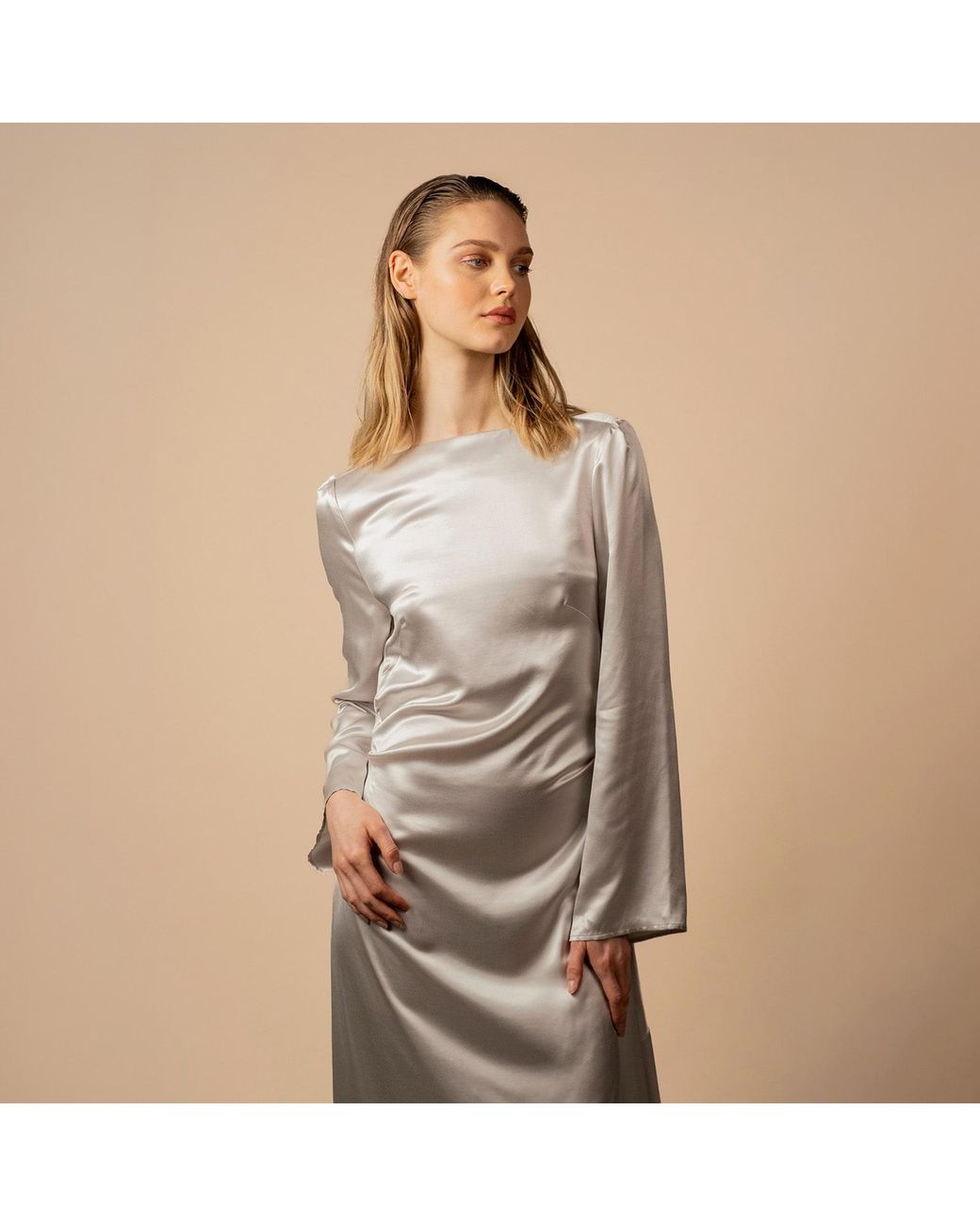 Anse Victorin White Geraldine Silk Dress