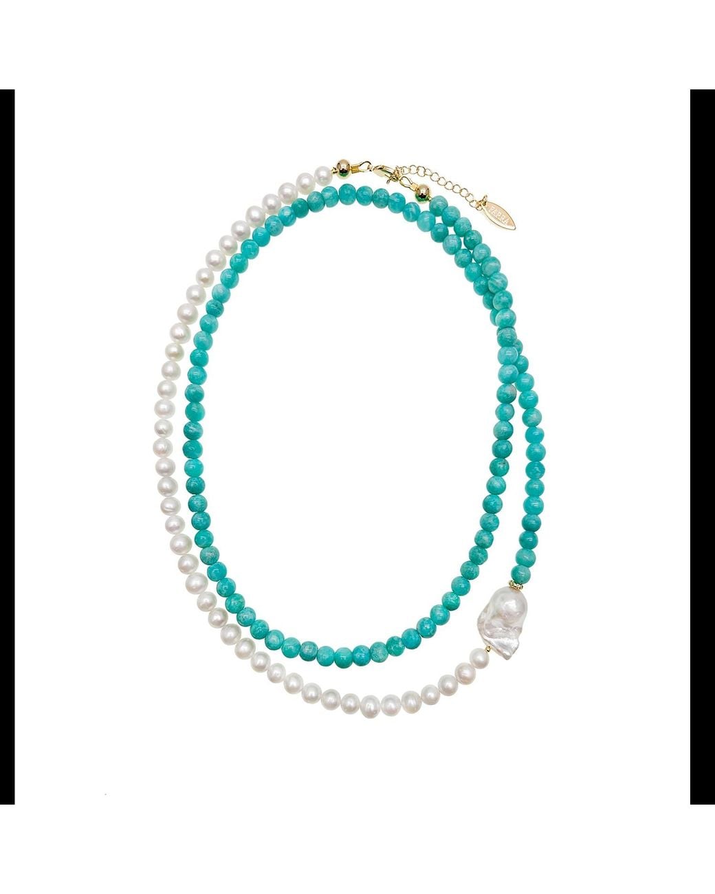 Farra Blue Freshwater Pearls And Long Necklace