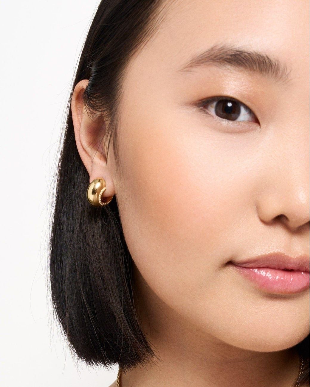Stone Fruit Metallic Small Disc Hoops