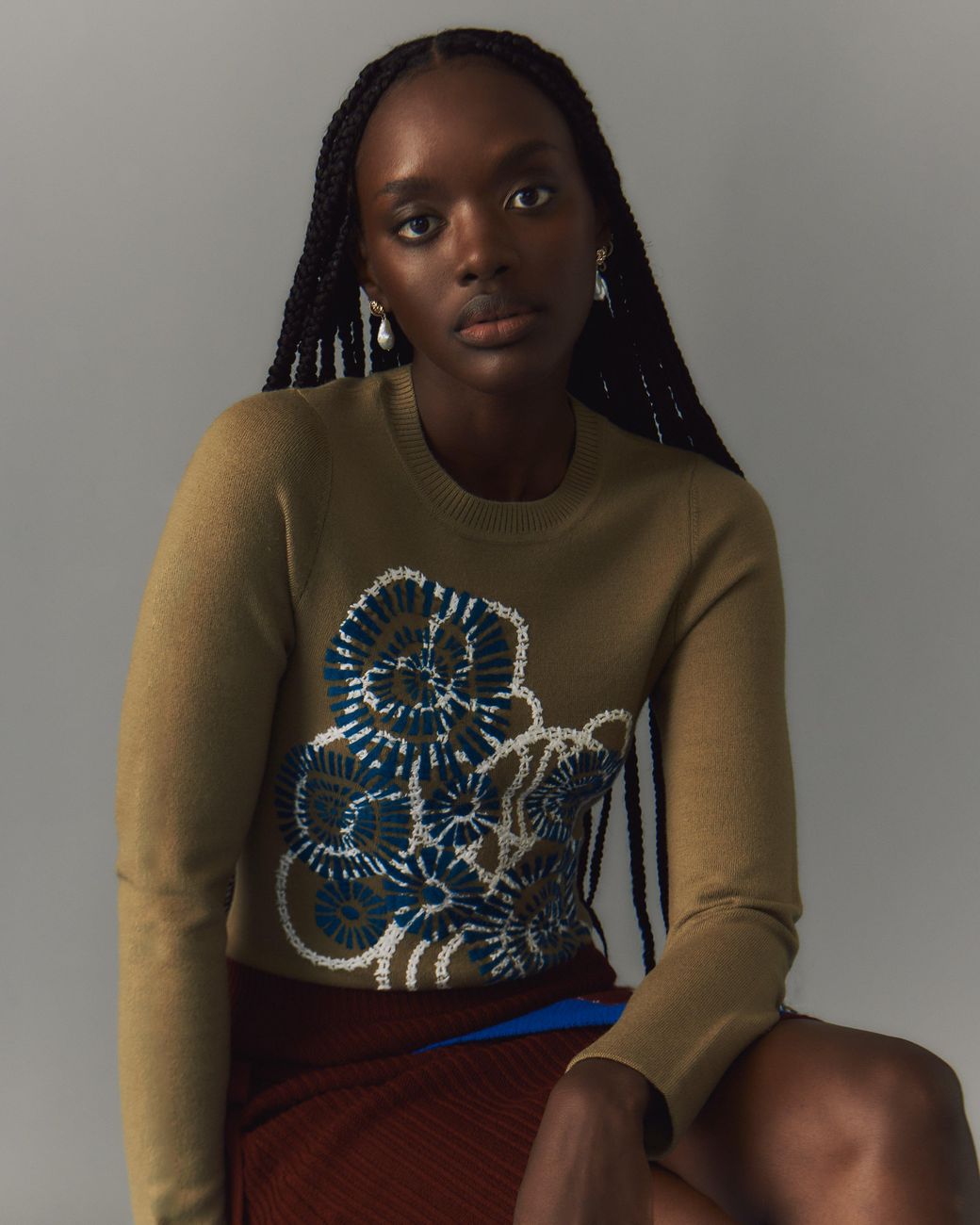 Fully Fashioning Blue Beck Sweater