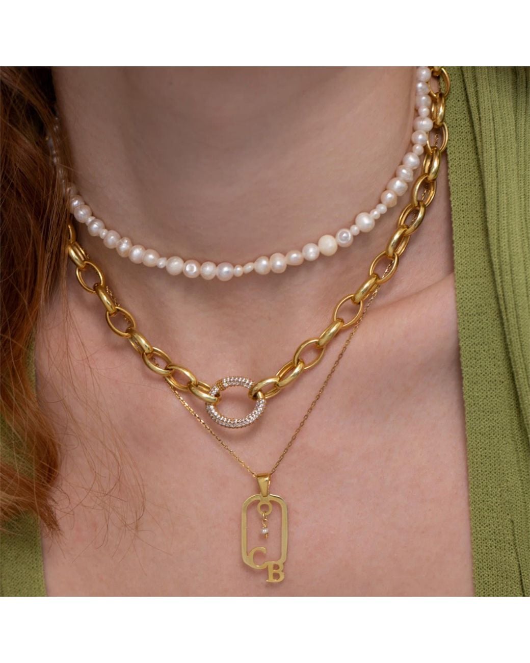 LINYA JEWELLERY Metallic Chain Necklace