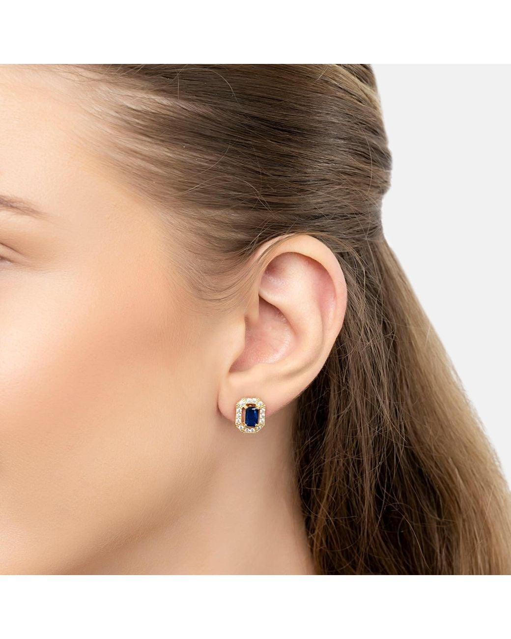 Latelita London Blue Whistledown Gemstone Stud Earrings Sapphire