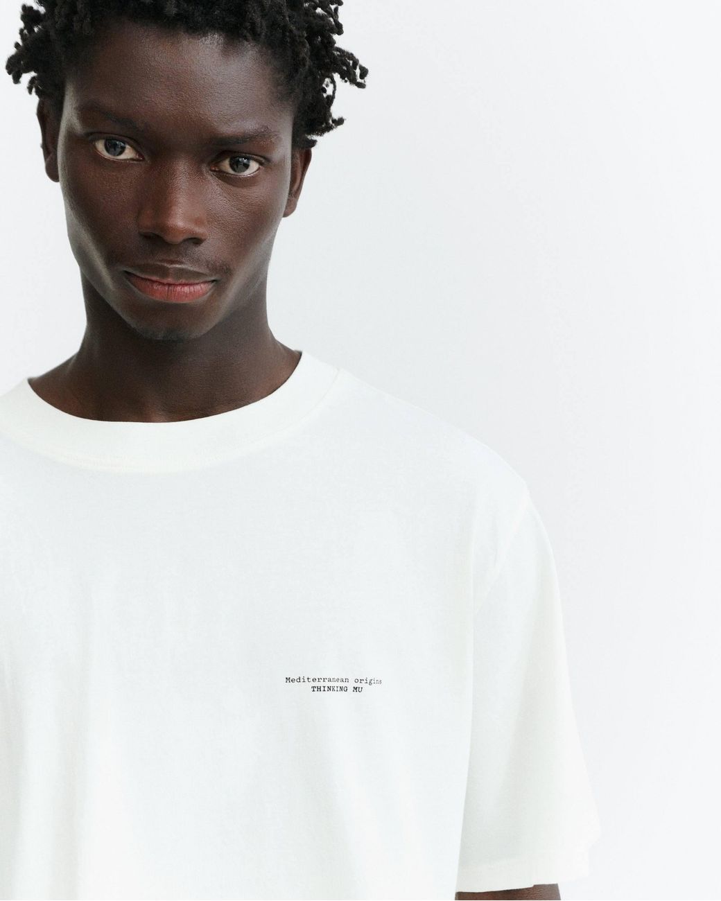 Thinking Mu White Figa Eric Oversize T-Shirt for men