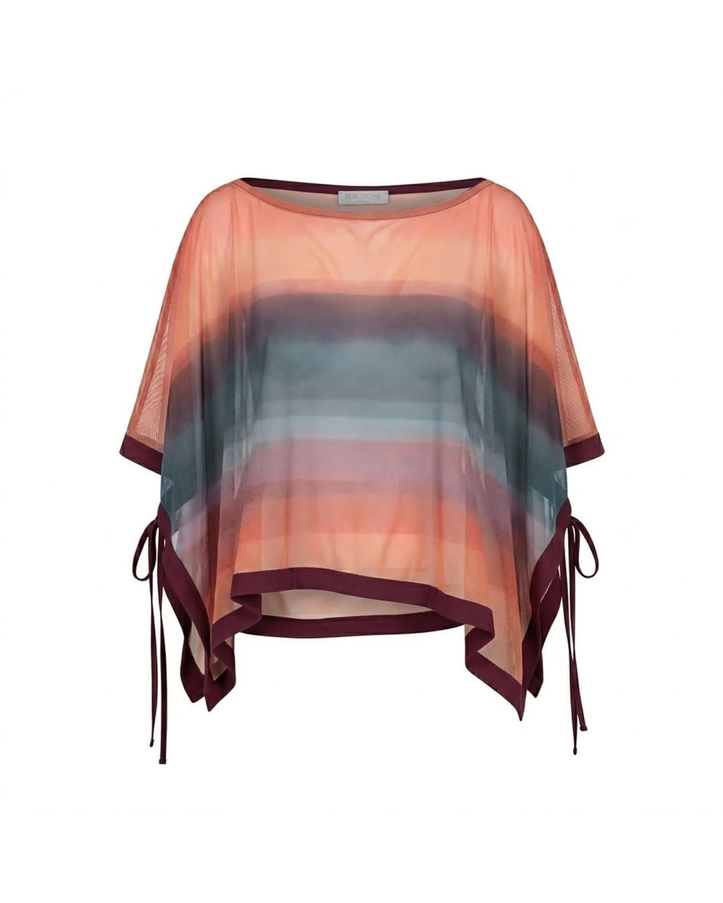 Serotone Swim Gray Swim Cover Up Mesh Rectangle Top