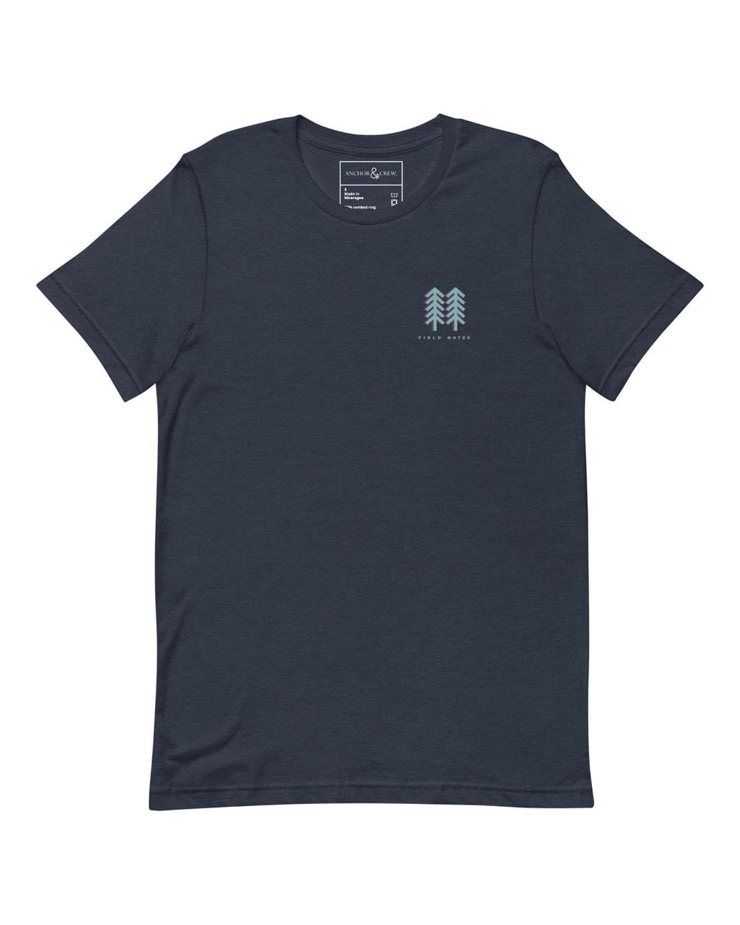 Anchor and Crew Blue One Field Notes Organic Cotton T-Shirt