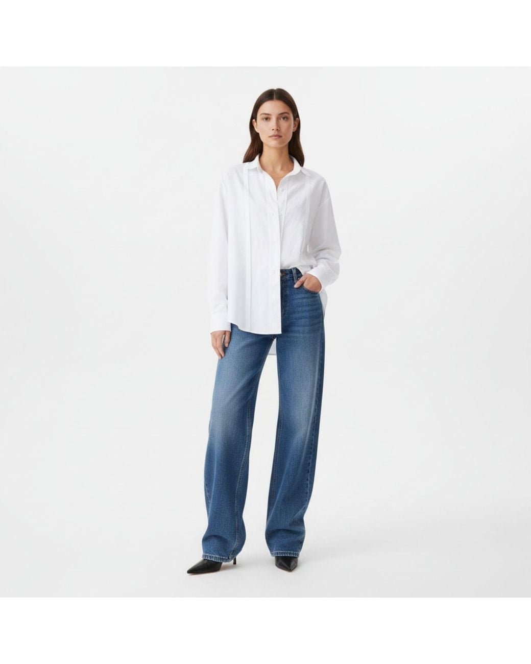 Mimhi Maison White Organic Cotton Leah Shirt –