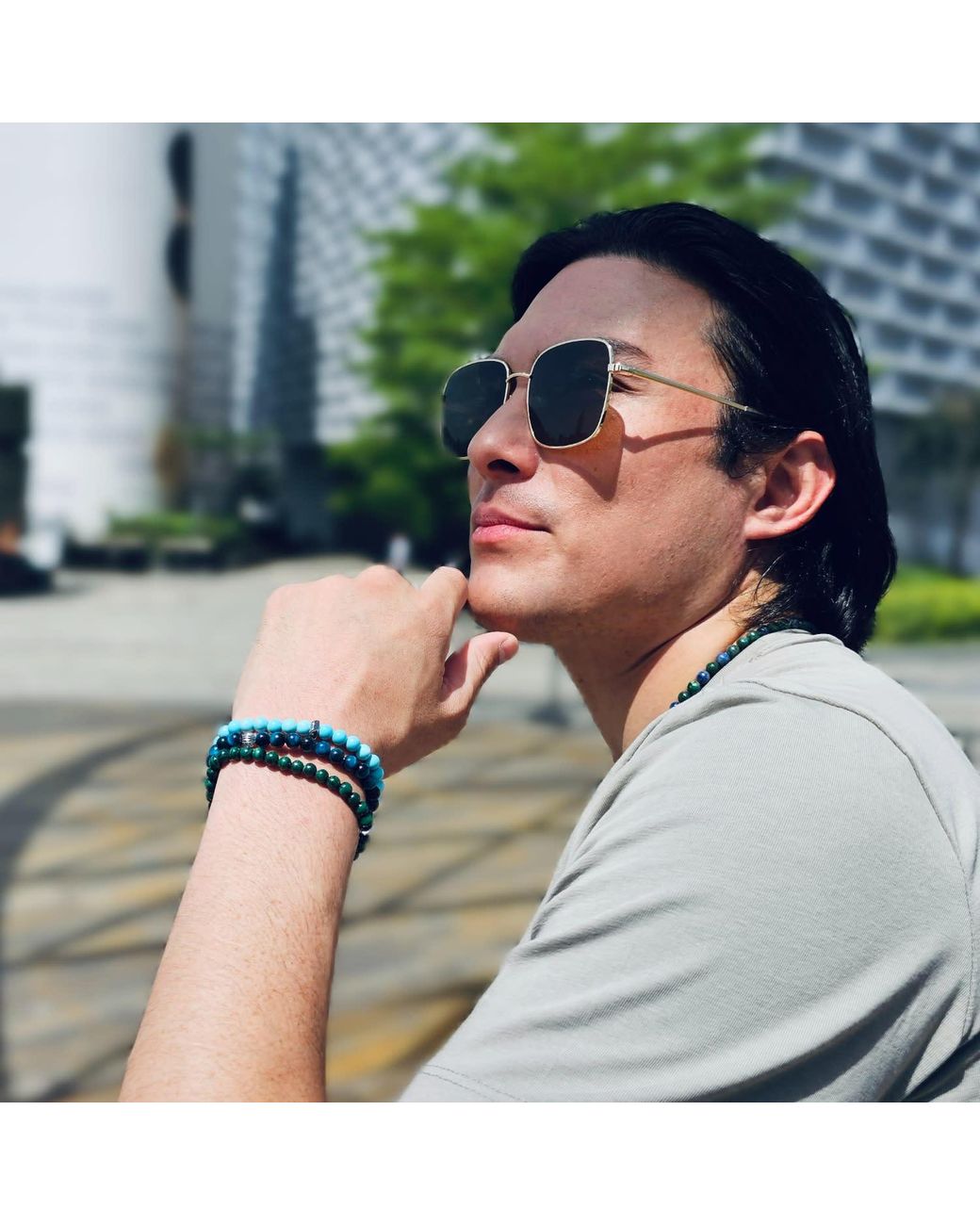 Farra Blue Flexible Bracelet for men