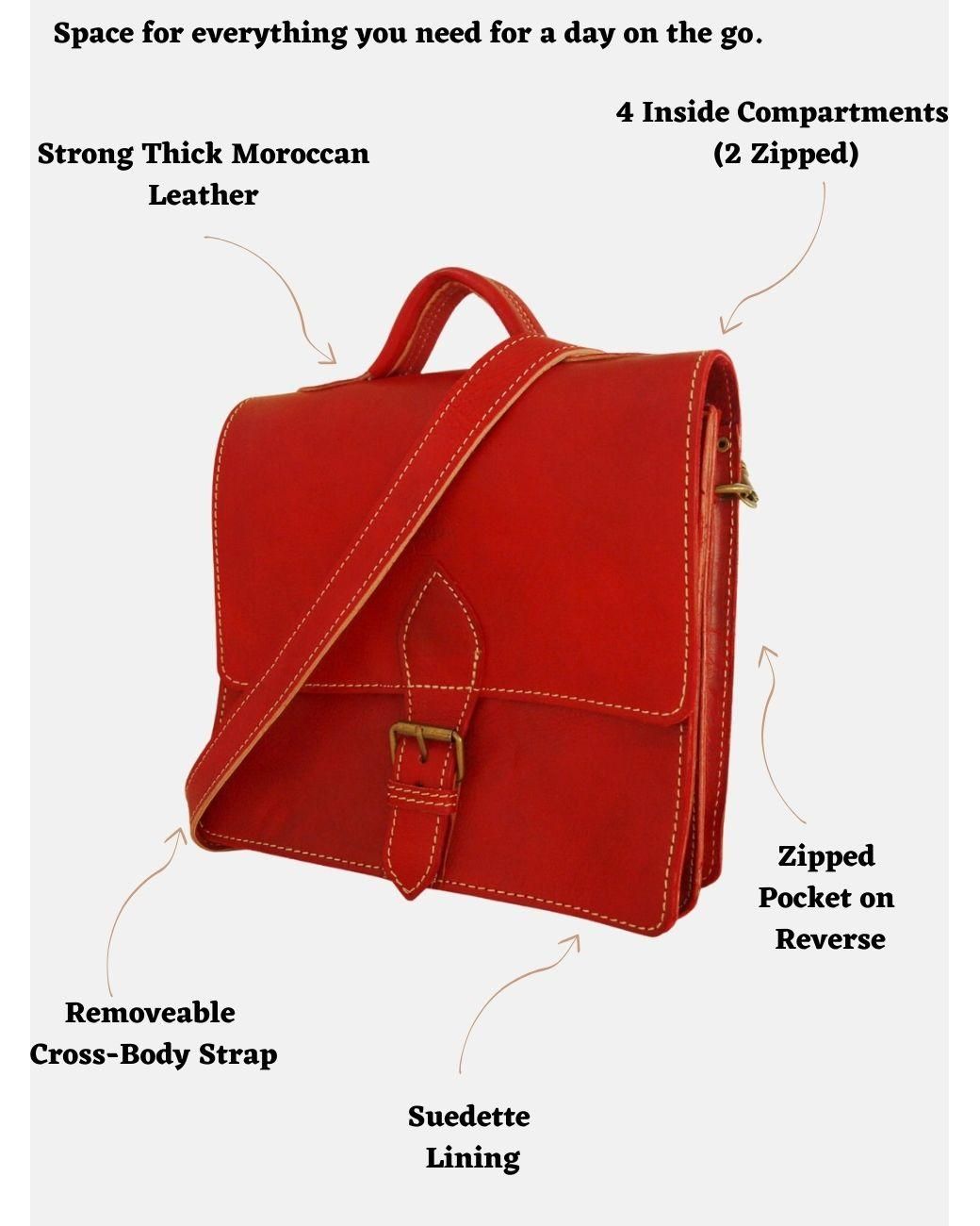 Berber Leather Red The Casablanca Mini Satchel