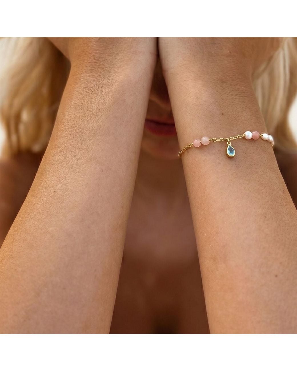 With Love Darling Metallic Water Drop Gaia Bracelet