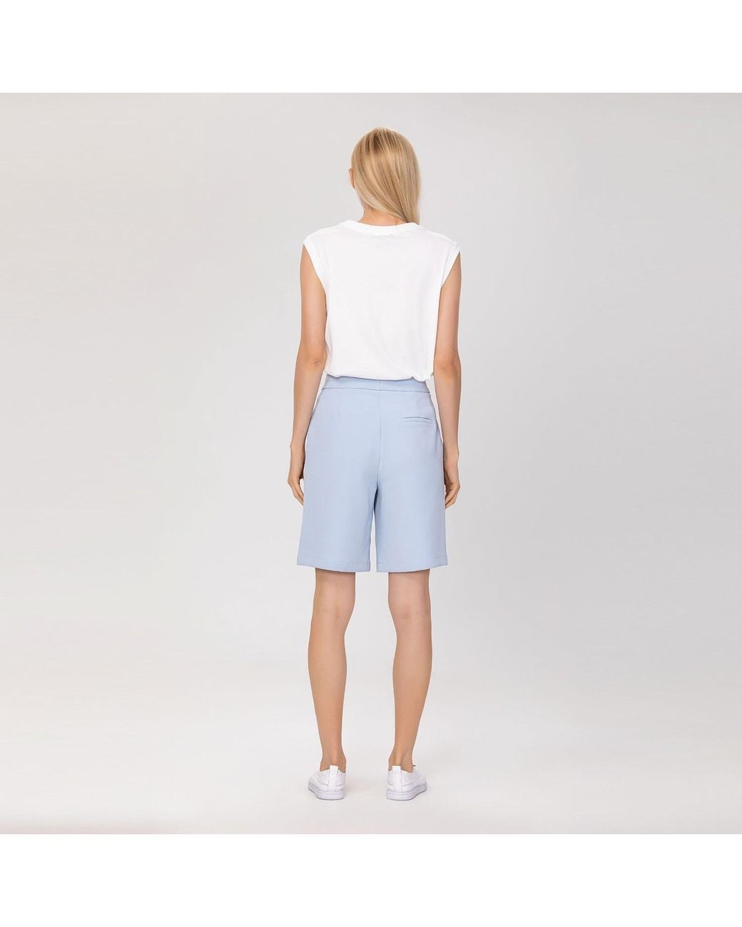 Smart and Joy Black Minimalist Bermuda Shorts