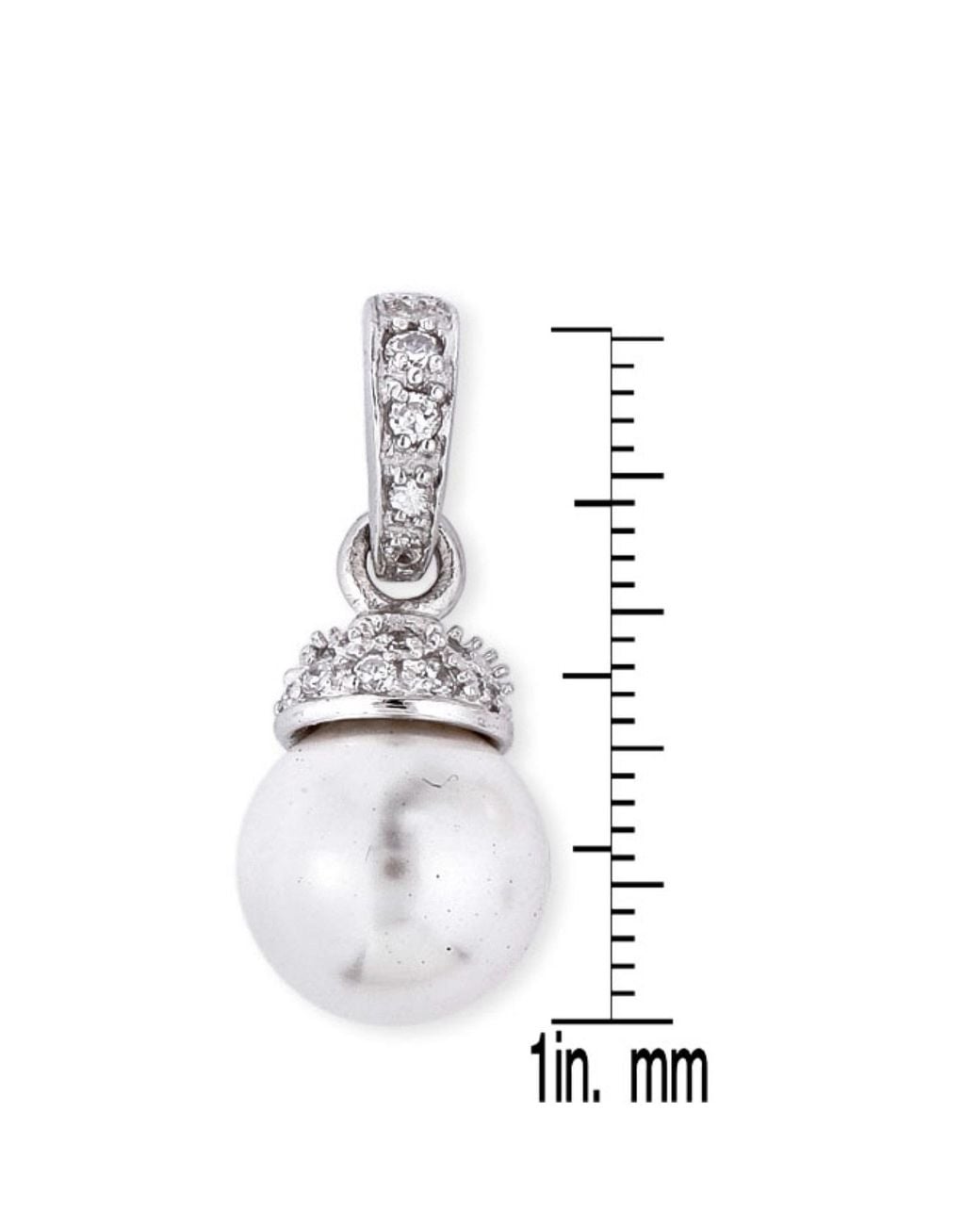 Genevive Jewelry Metallic Sterling Cubic Zirconia Drop Earrings With Iridiscent Beads