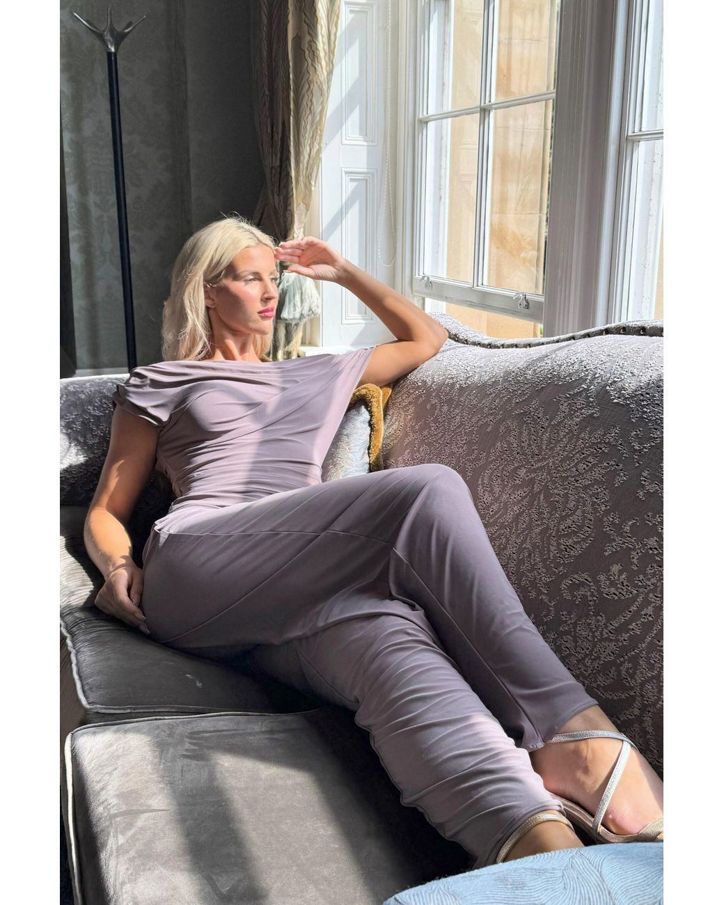 Atom Label Gray Carbon Jumpsuit