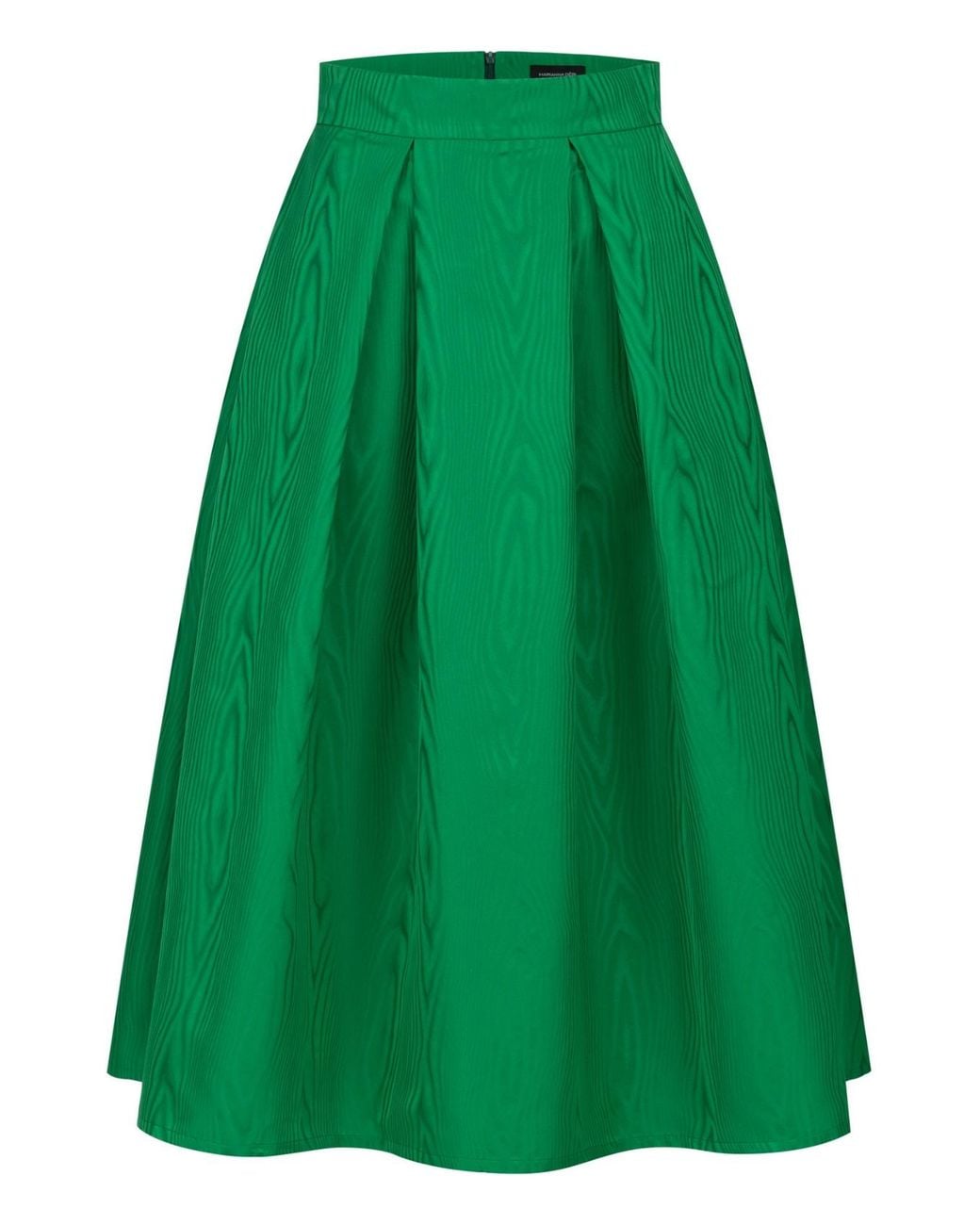 Marianna Déri Green Midi Skirt With Moiré Effect