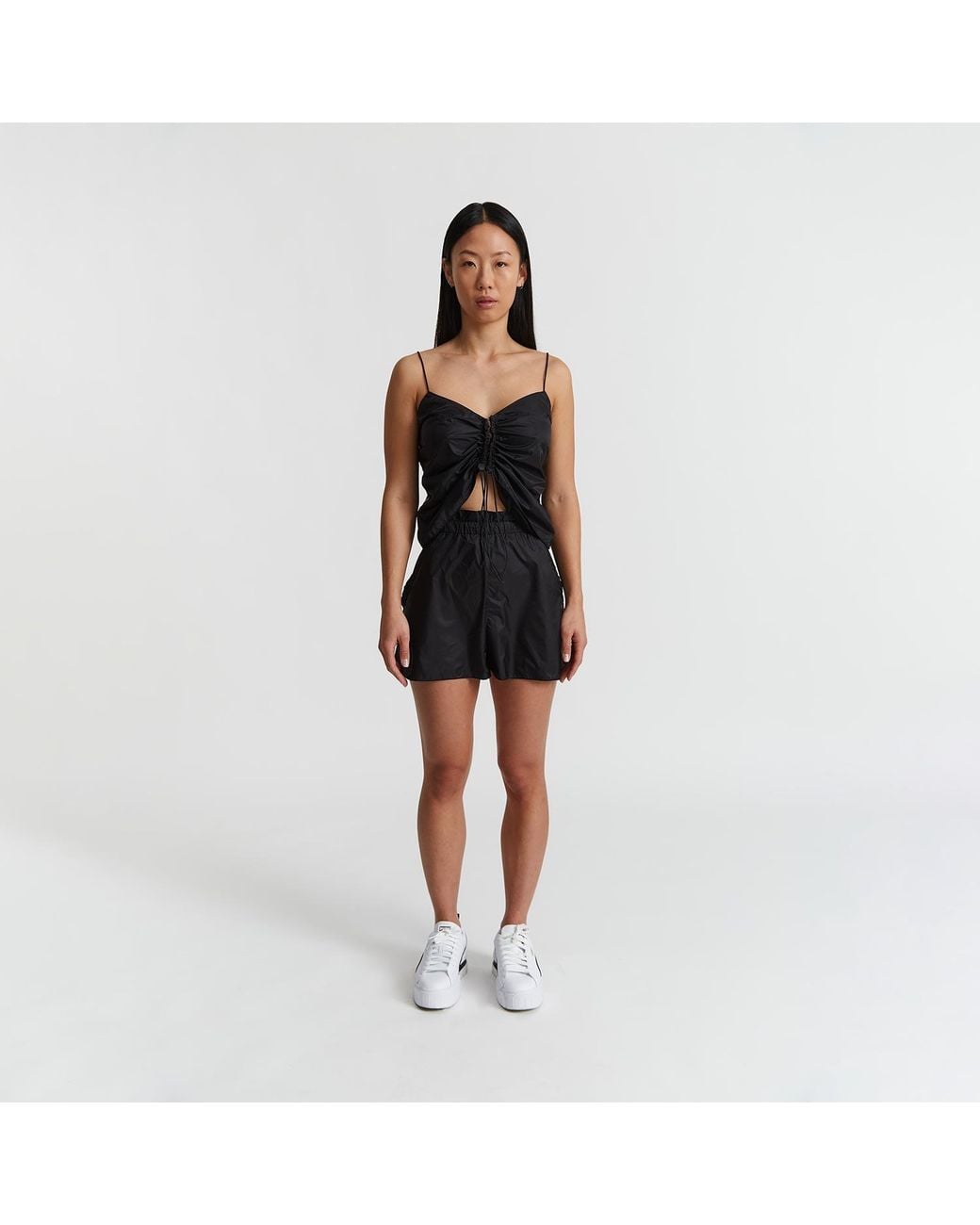 Audrey Vallens Black Spades Athleisure Shorts