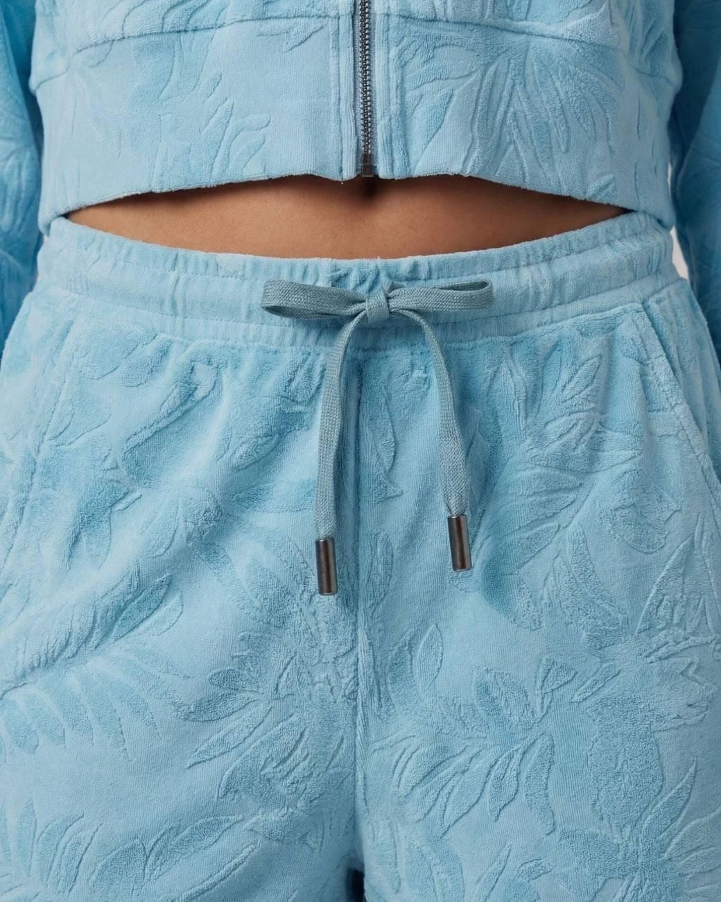 Lords of Harlech Blue Tess Drawstring Terry Toweling Short