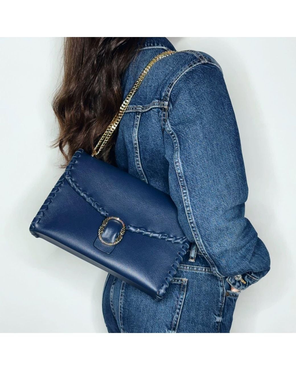 Ruj Heritage Blue Shoulder Bag Midnight