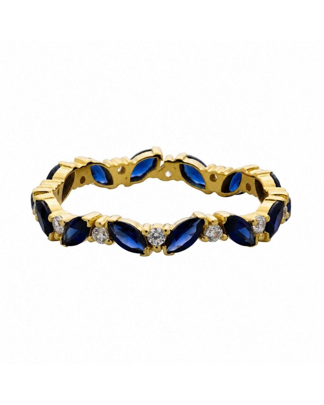 Belinda Jewelz Metallic Sapphire Marquise Birthstone Infinity Ring