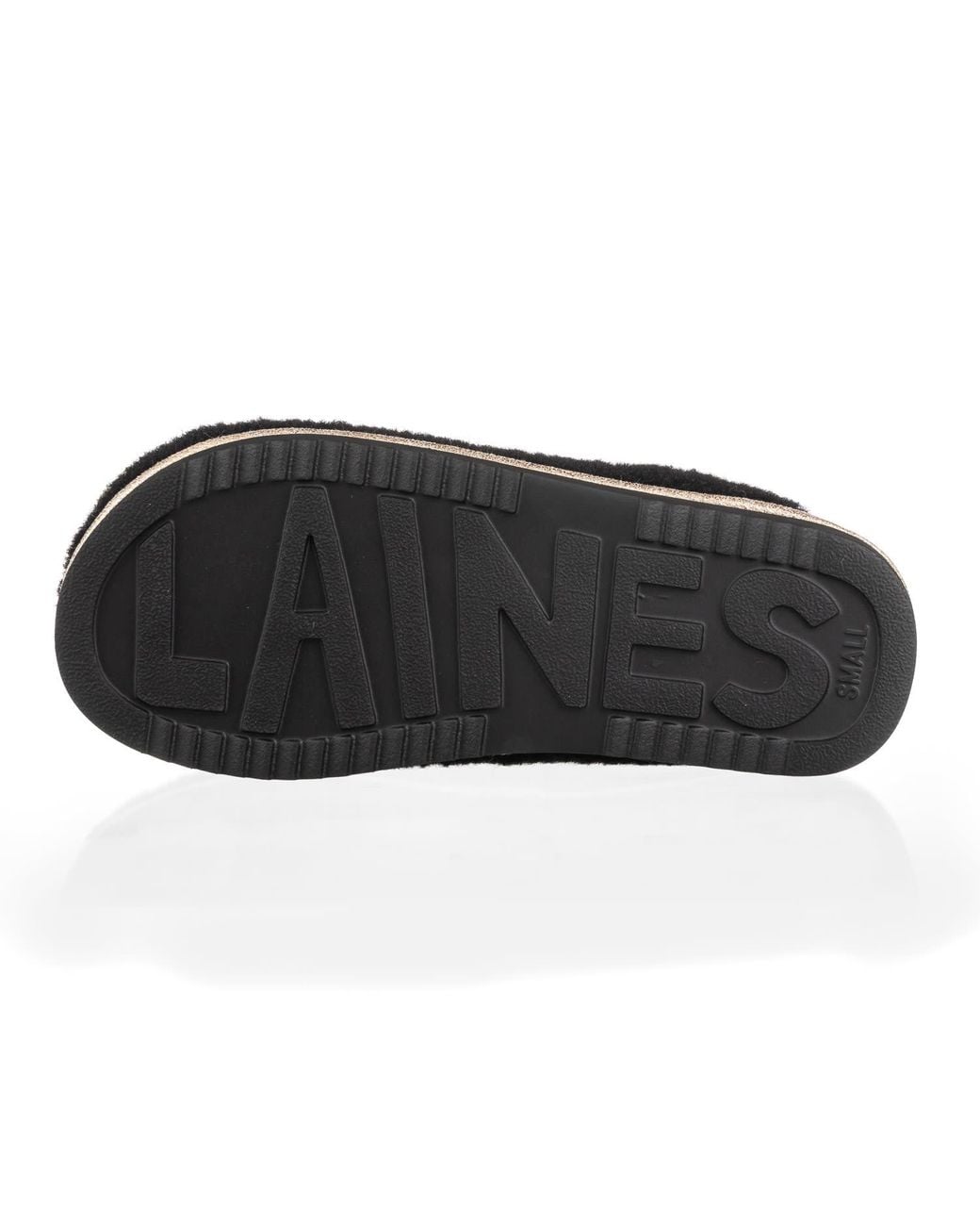 Laines London Black Flatform Cloud Slippers