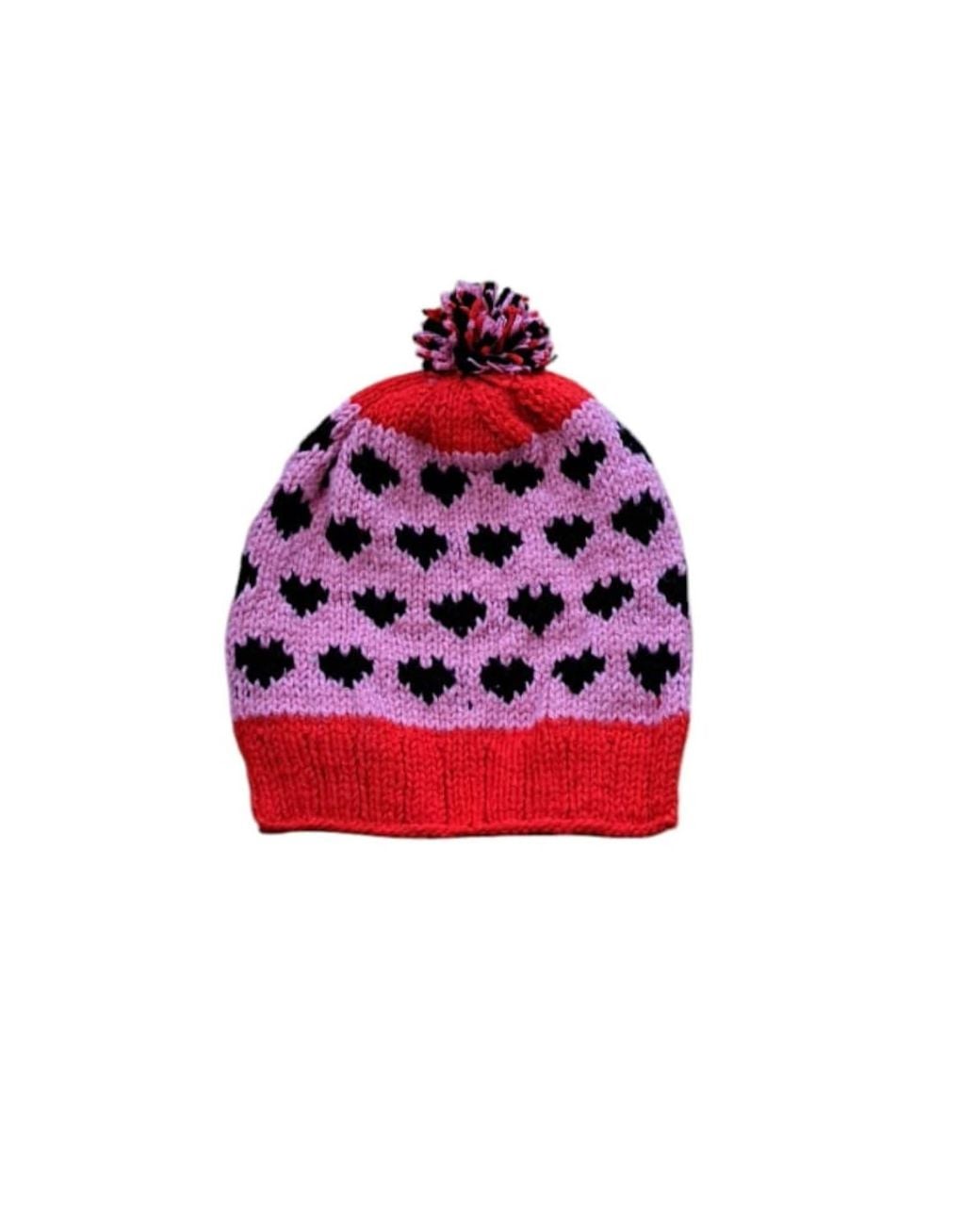 Springmoonatelier Red Handmade Wool-- Hat, Gloves And Socks Set