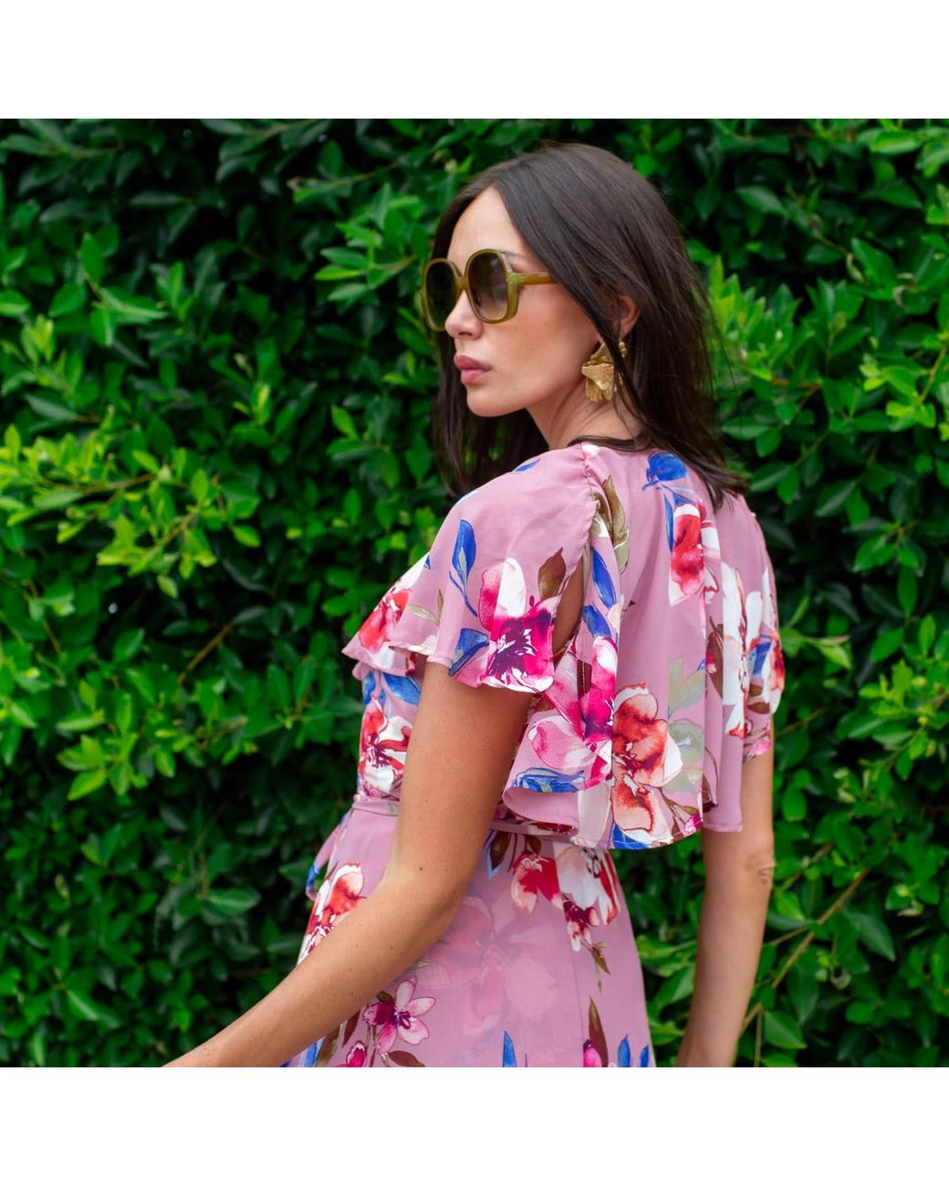 Jennafer Grace Red Lanie Flutter Wrap Dress