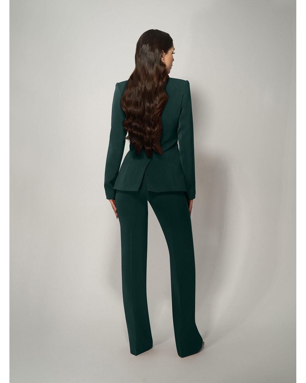 Tia Dorraine Green Vision Tailored Blazer & Trousers Suit