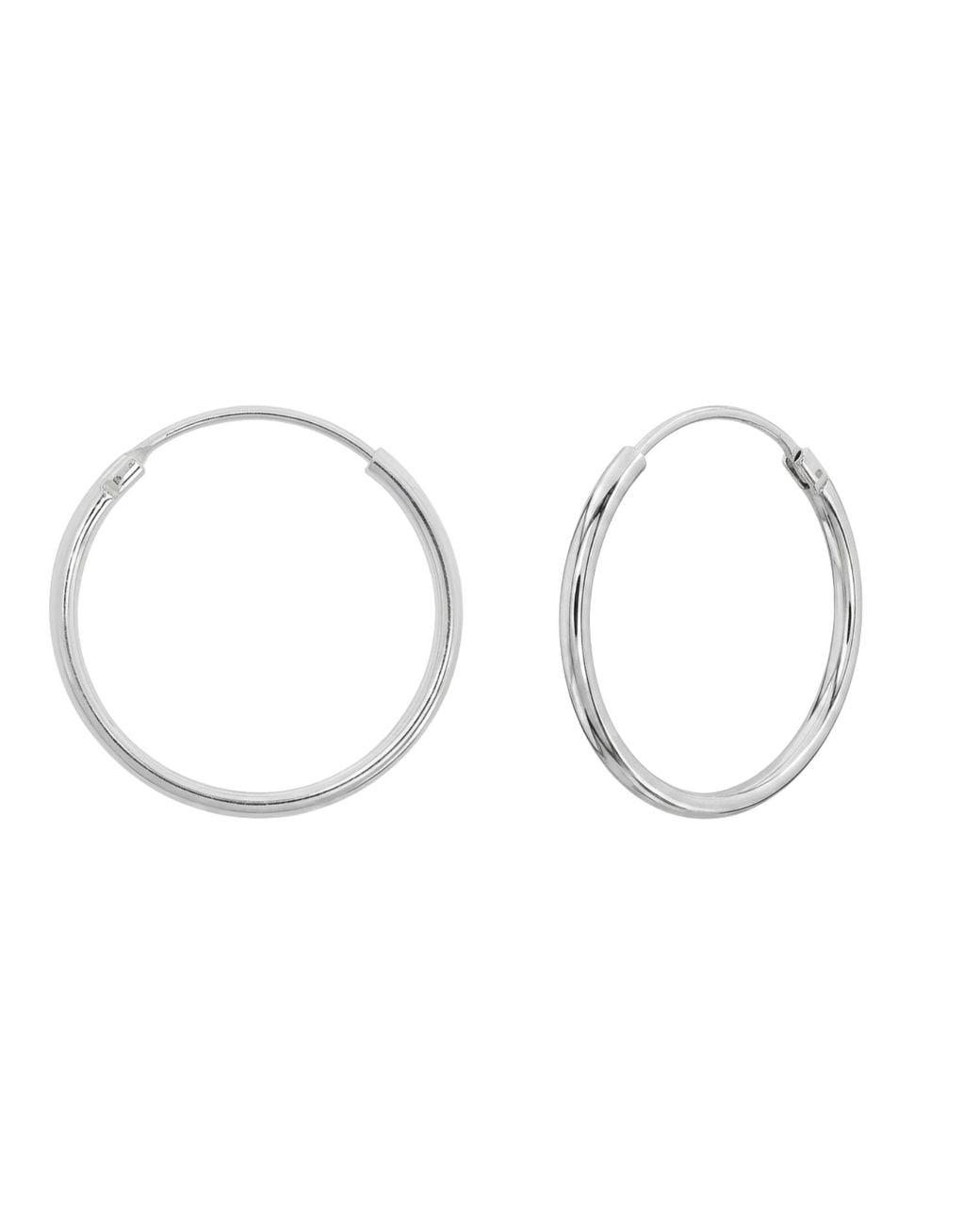 Spero London Metallic Sterling Essential Hoop Earrings