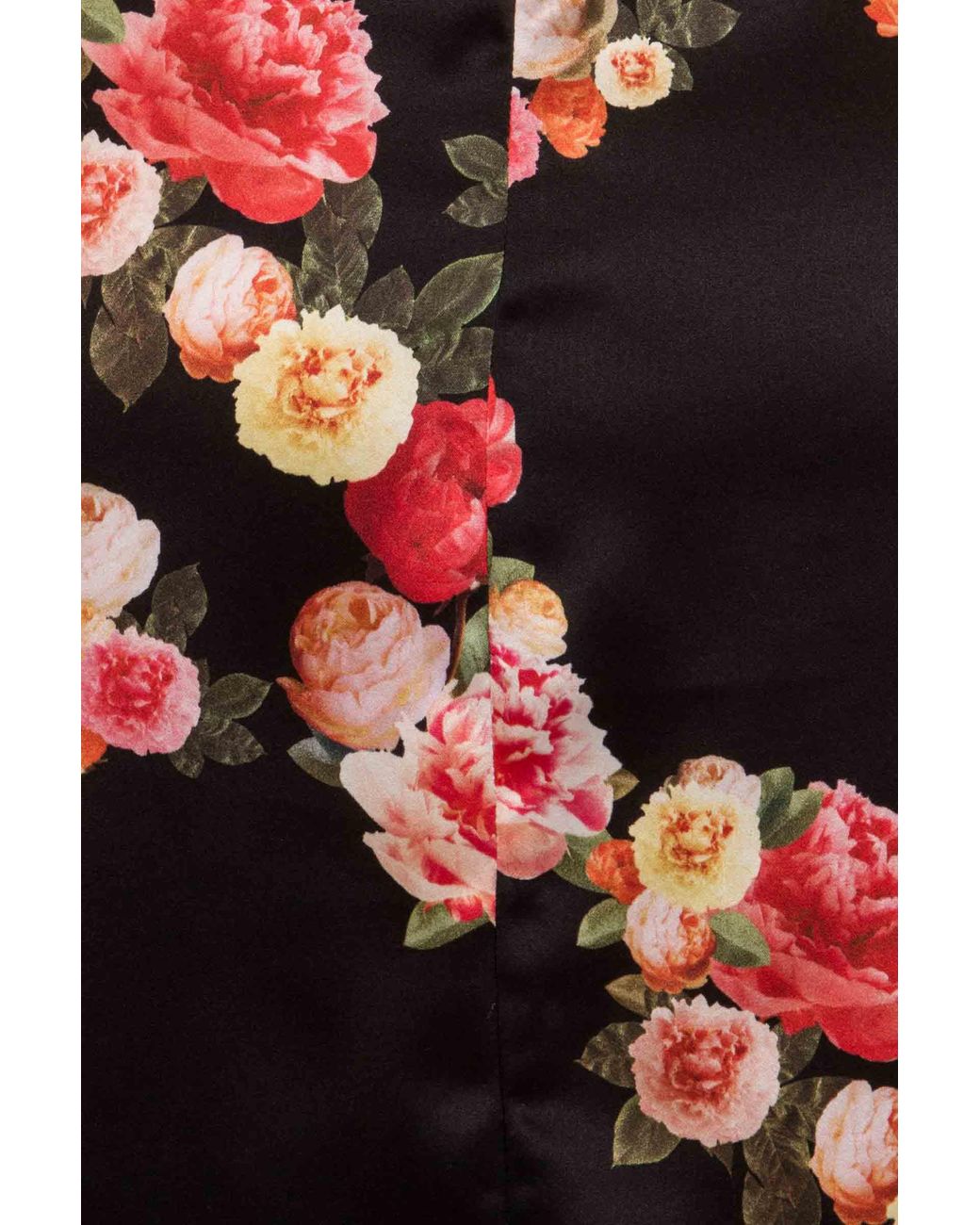 Sophie Cameron Davies Black Peony Silk Mini Skirt
