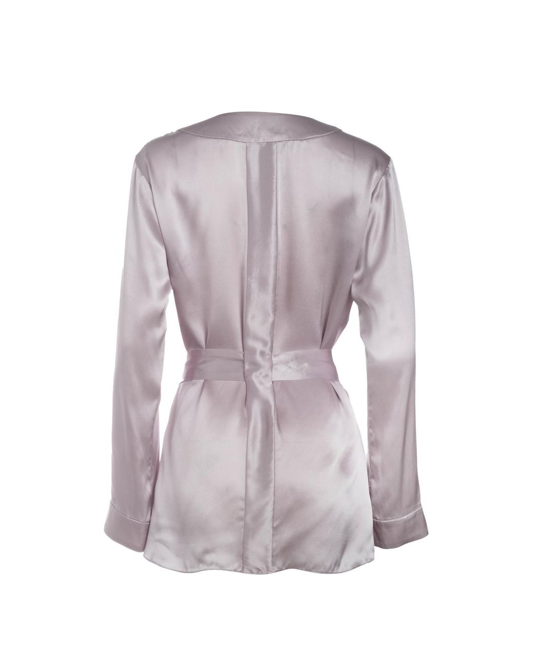 Je Mérite (I Deserve) Purple Silk Short Robe & Silk Chiffon Tap Short Set