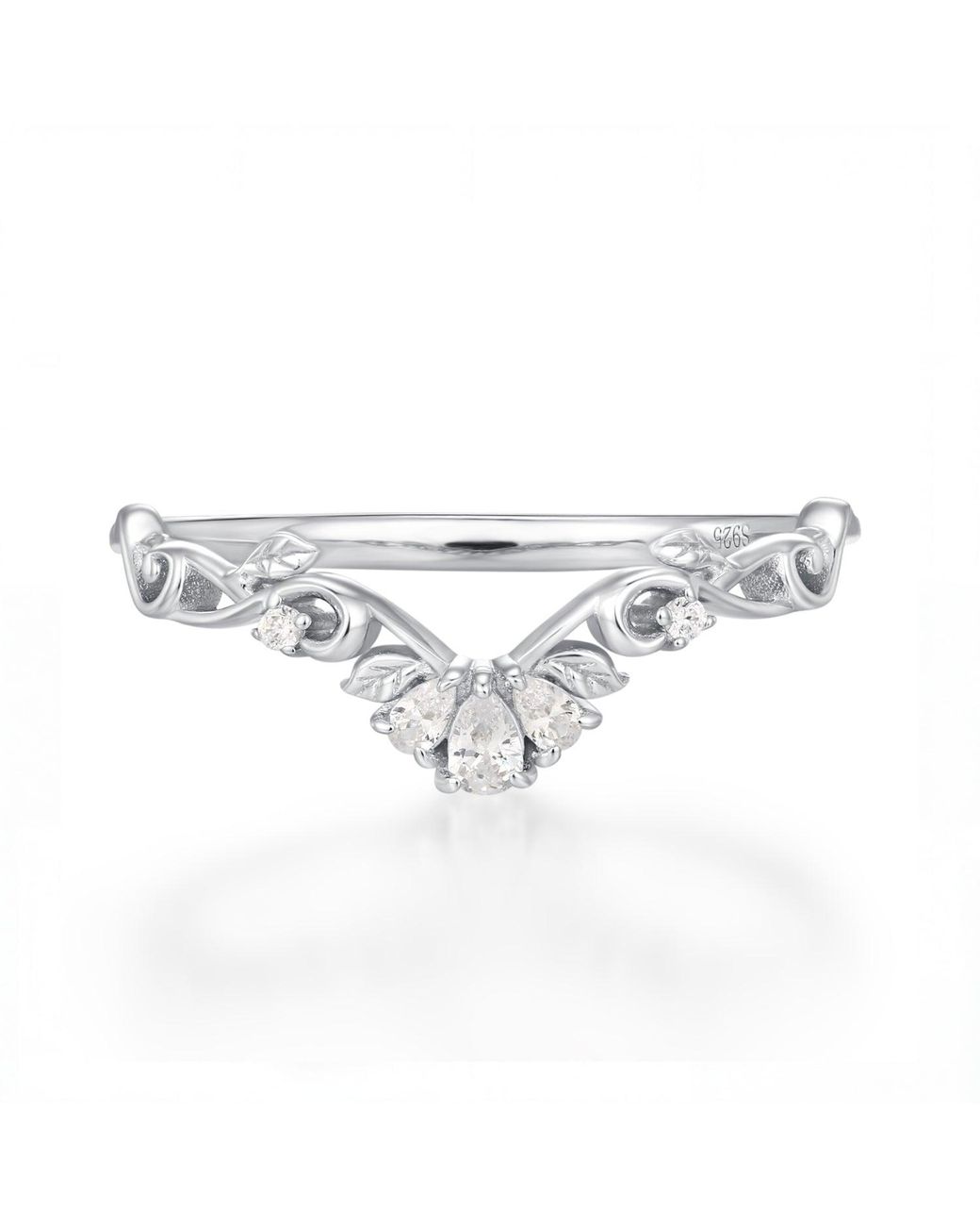 Azura Jewelry New York White Moonpetal Band Vermeil