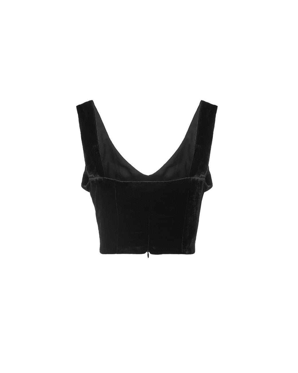 Lita Couture Black The Silk Velvet Crop Top