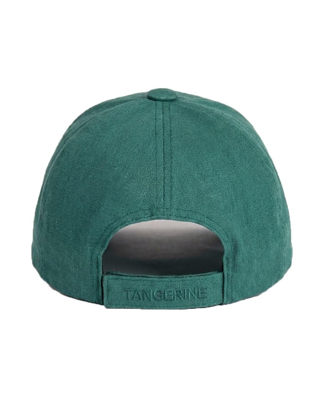 Maison Tangerine Green Linen Baseball Hat Basil for men