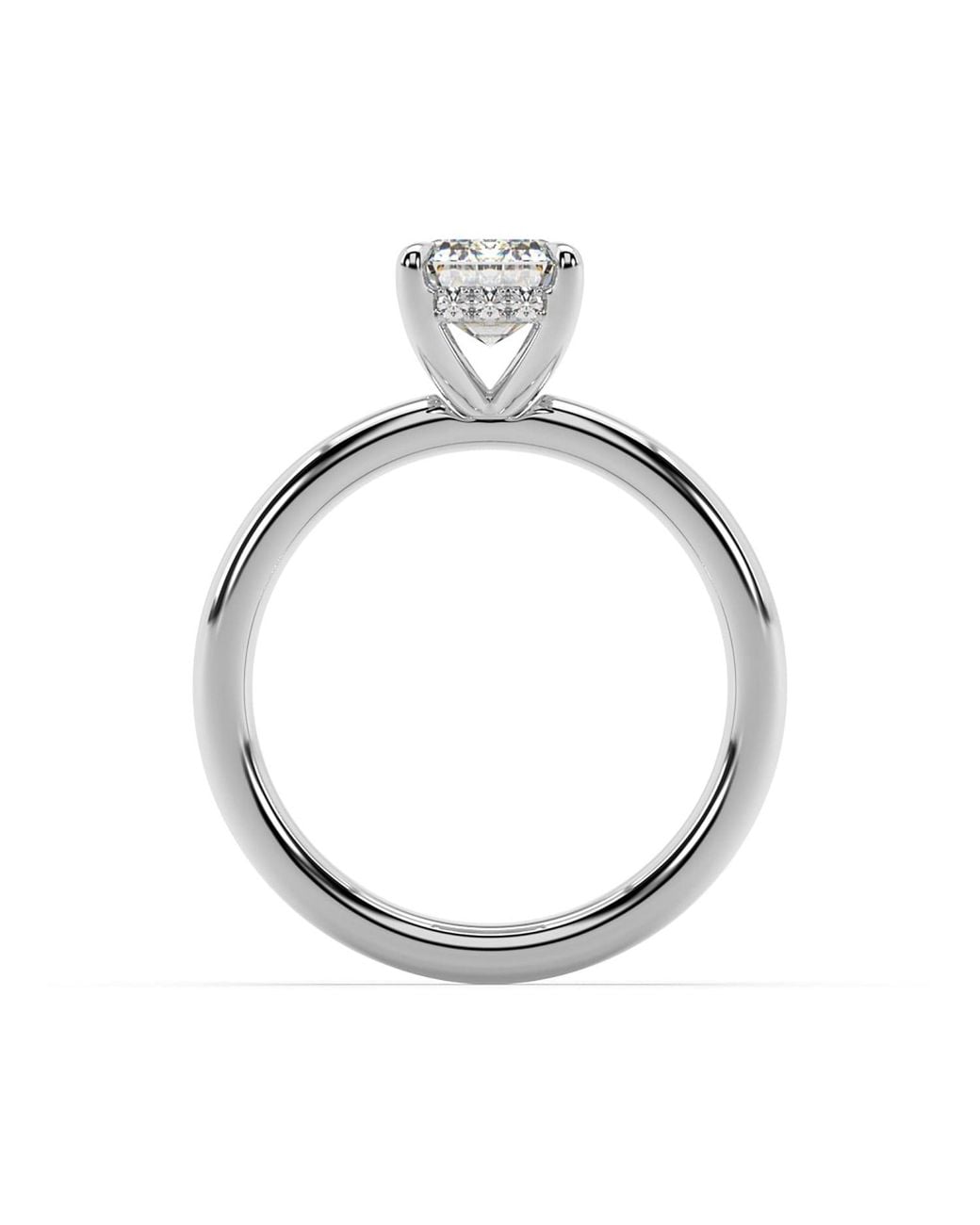 Artisan White Luxury Lab-Grown Emerald-Cut Diamond Ring