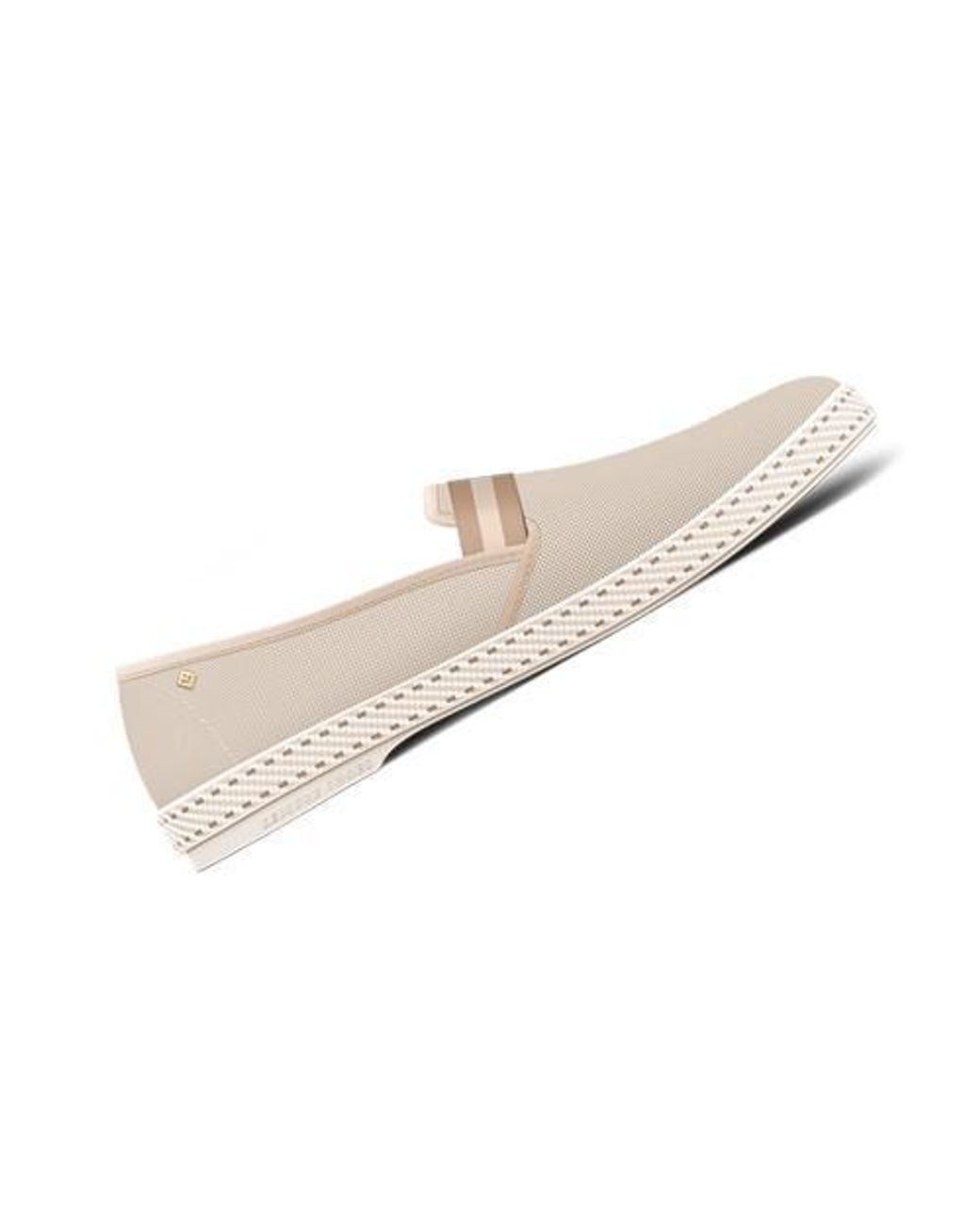 Rivieras White Canvas Oxford Loafer With Striped Elastic Band