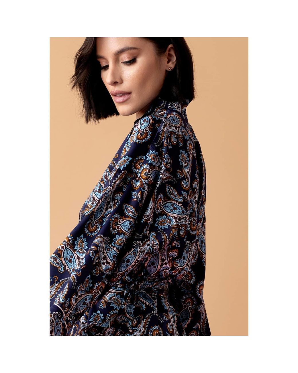 Oh!Zuza Blue Neutrals Silk Robe